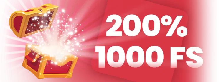 200% or 1000 Free Spins